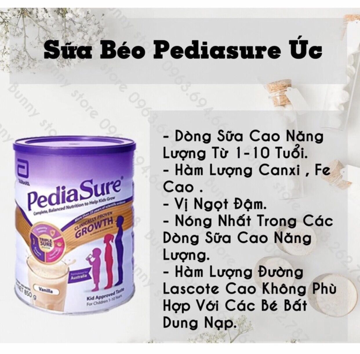 Sữa Pediasure Úc cho bé 1-10 tuổi (850gr)