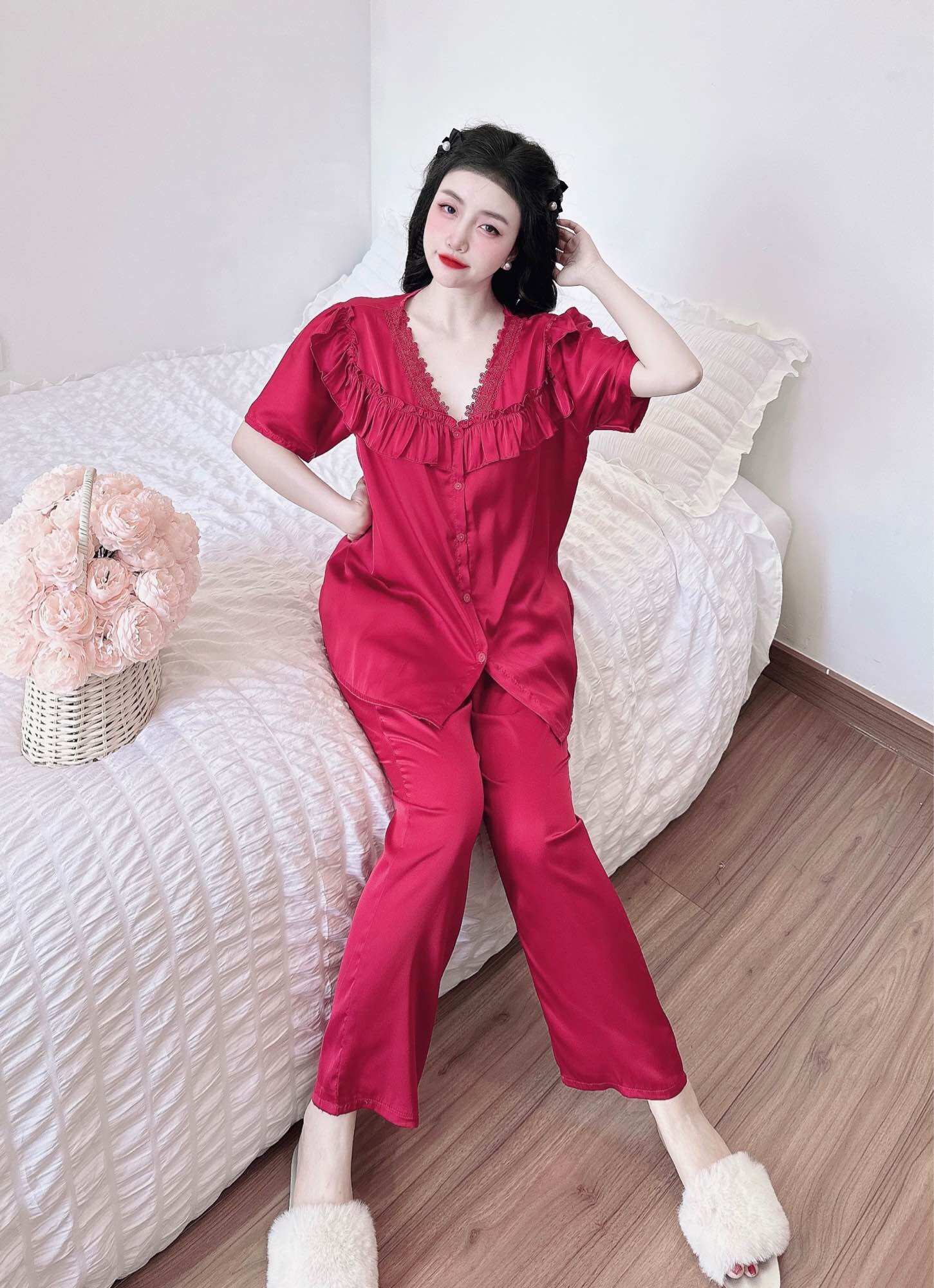 (50-90kg) Đồ Bộ Bigsize Lụa Latin cực xinh