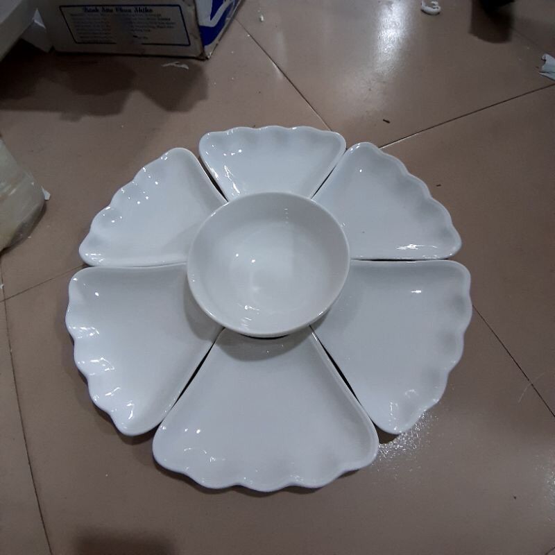 Bộ đĩa hoa mặt trời gốm sứ Bát Tràng Sz 45cm