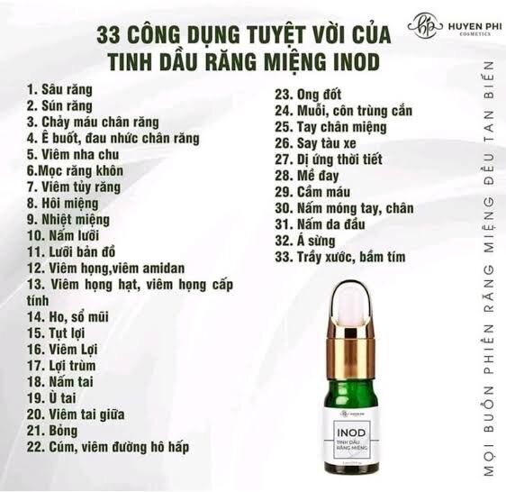 Tinh Dầu Hôi Miệng Sâu Răng INOD Huyền Phi