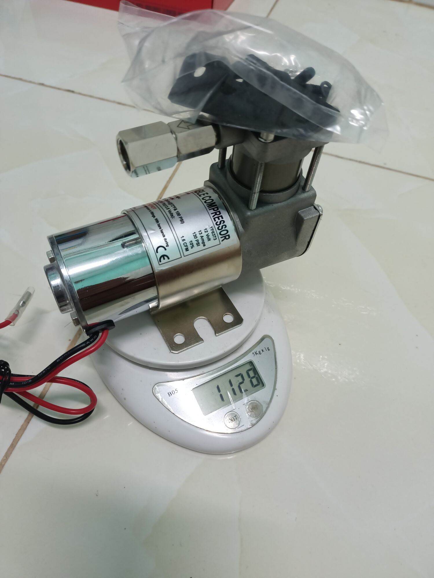 máy nén khí 12v mini áp max 130 psi