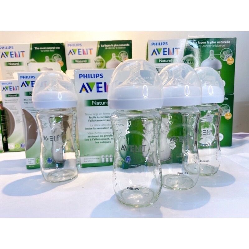 [Chính hãng] Bình sữa Philip Avent thuỷ tinh 120ml/260ml núm siêu mềm