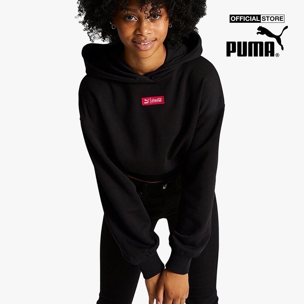 Puma - áo hoodie nữ tay dài phối mũ puma x cocacola 536166-01