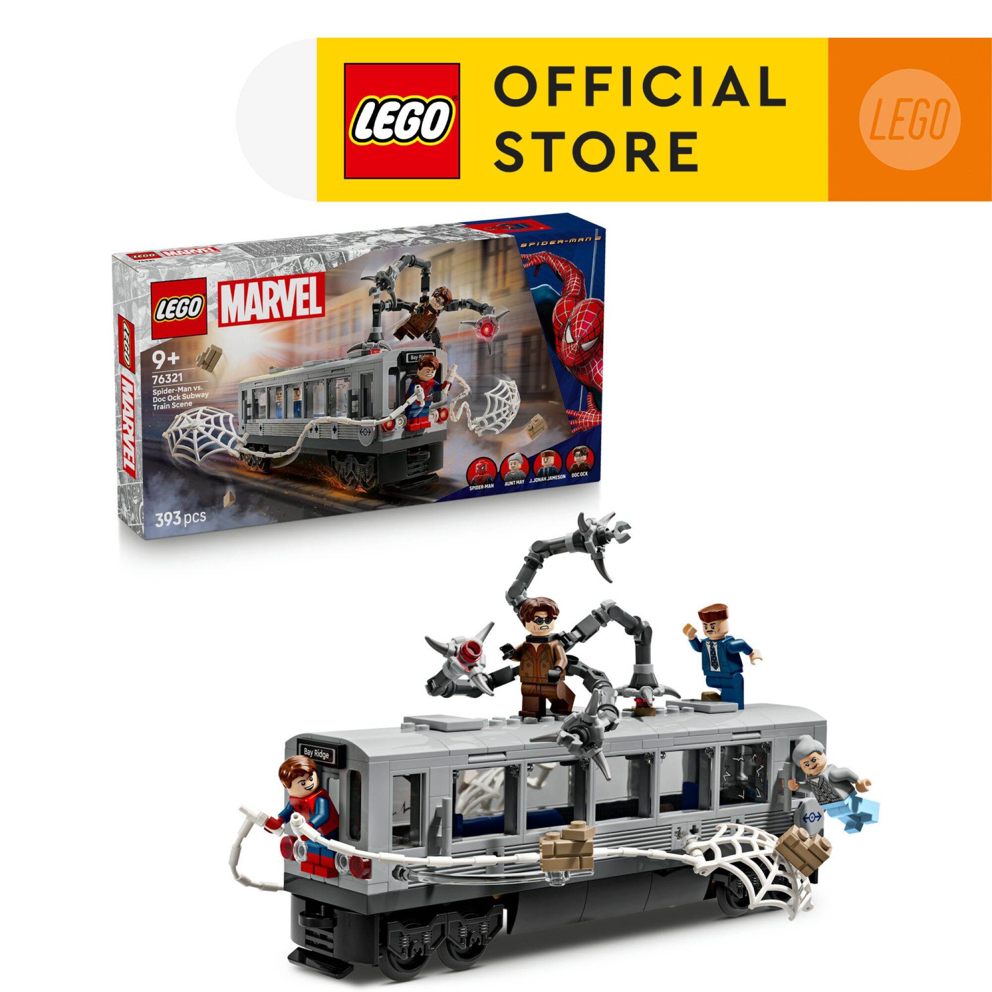 LEGO SUPERHEROES 76321 Đồ Chơi Lắp Ráp Spider-Man Đấu Với Doc Ock Tại Tàu Điện Ngầm (393 chi tiết)