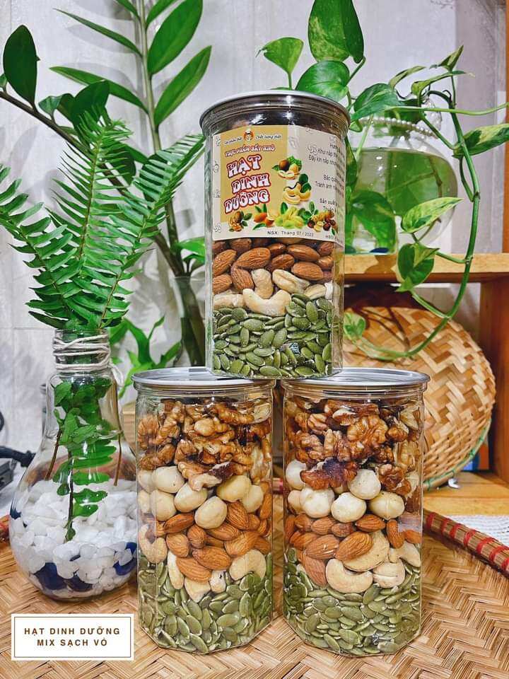 Hạt dinh dưỡng mix 5 loại hạt sạch vỏ hủ 450g