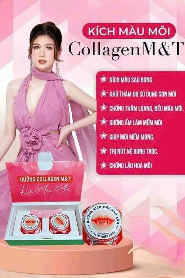 DƯỠNG MÔI COLLAGEN M_T - KÍCH MÀU MÔI. Khử thâm môi, dưỡng ẩm mềm môi, kích màu sau phun xăm, đặc  & chống thâm môi