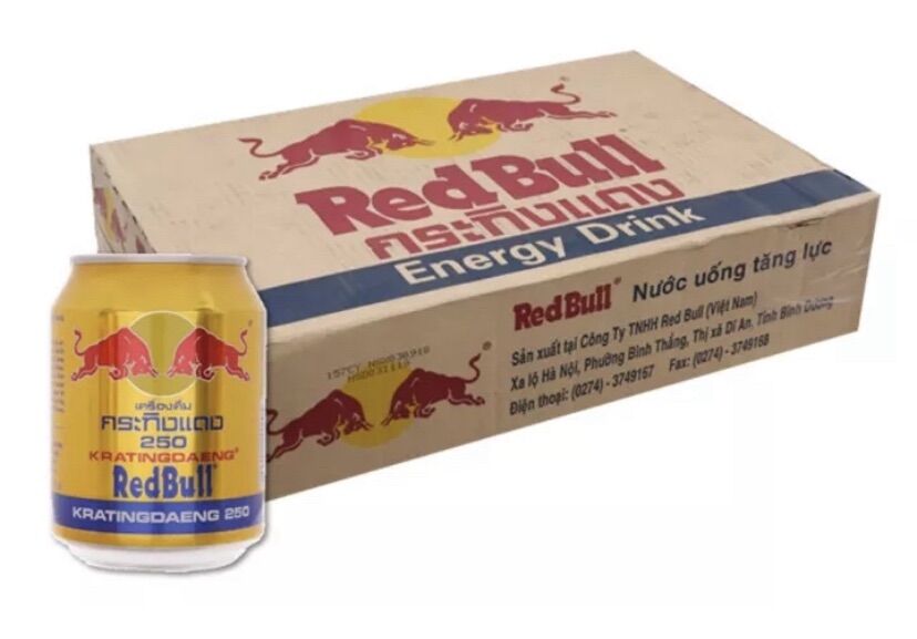 1 thùng nước tăng lực red bull việt /24 lon *250ml