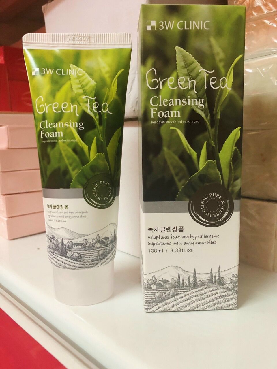Sữa rửa mặt 3w clinic hàn quốc 100ml trà xanh