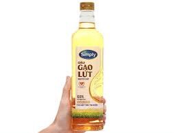 Dầu Simply gạo lứt chai 1 lít