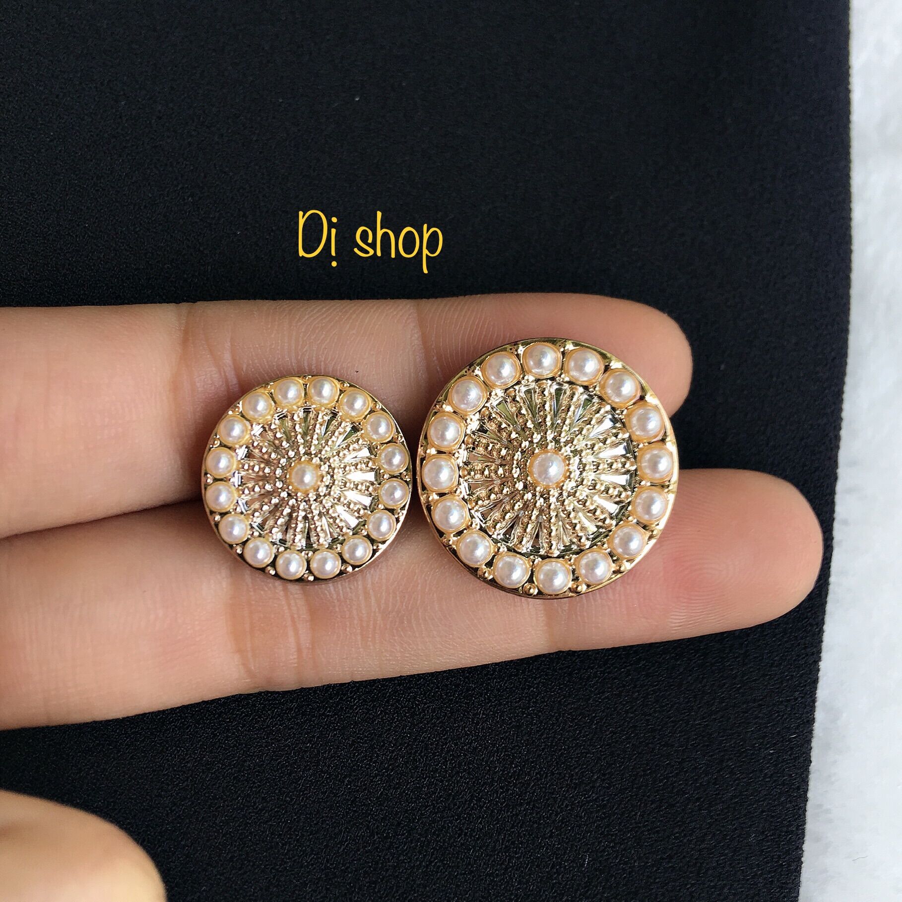 (N039) NÚT VEST NHIỀU HẠT CHÂU LITI 2 size đế lồi