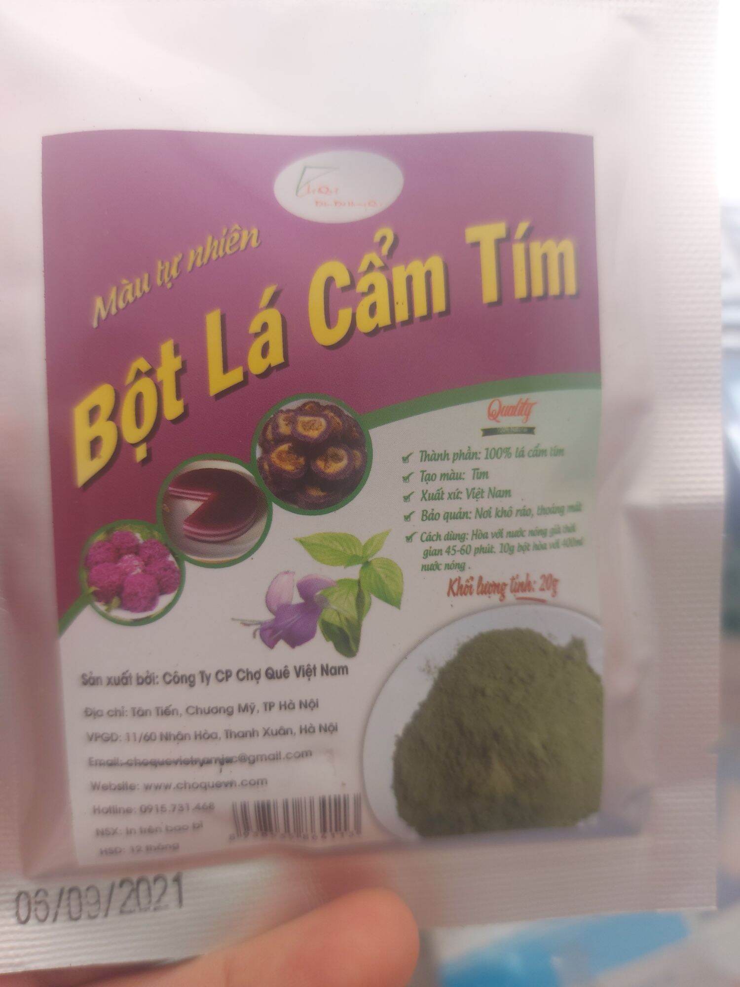 Bột lá cẩm tím