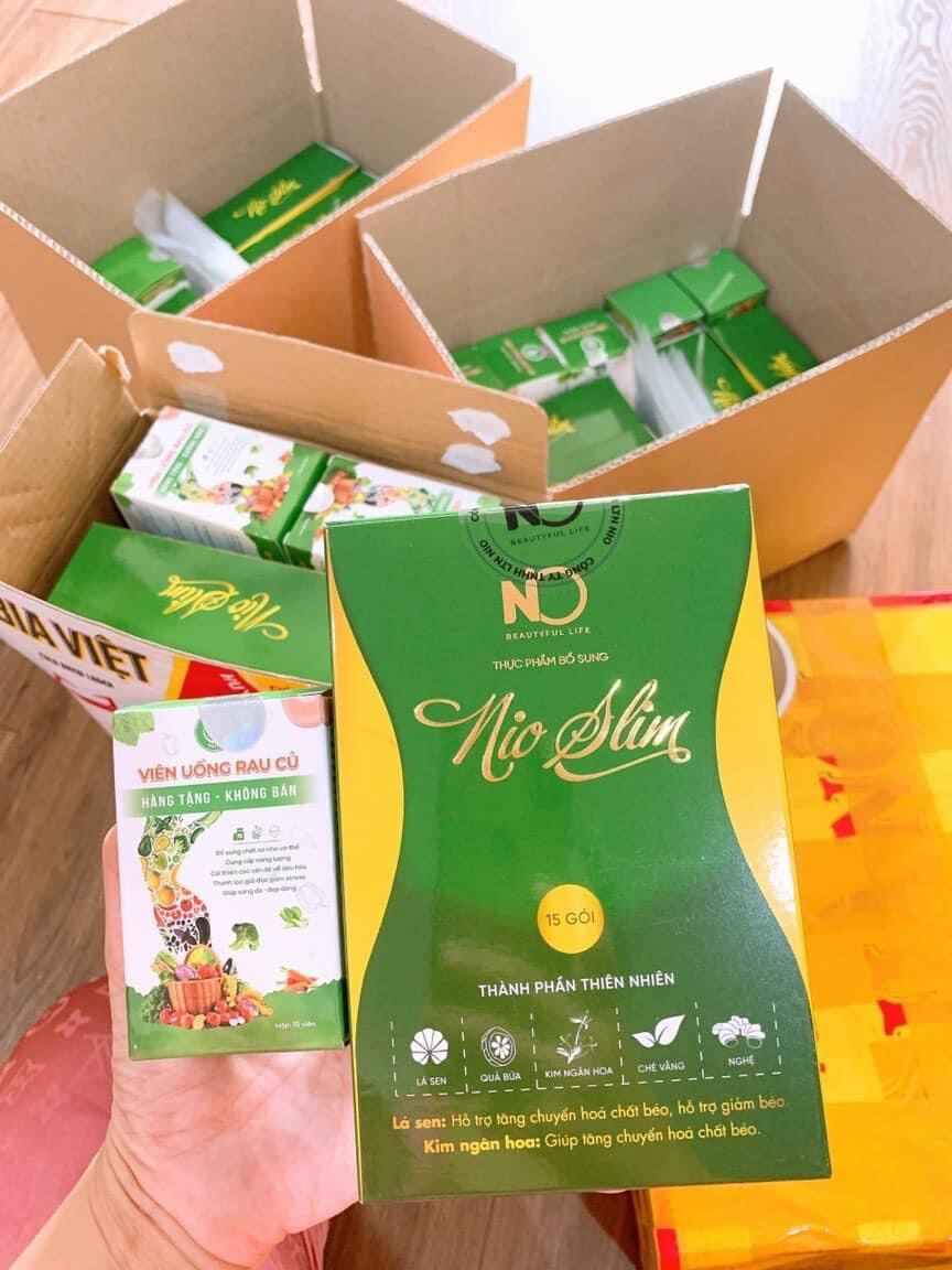 Kẹo giảm cân Nio Slim tặng kèm Detox giảm mỡ bụng