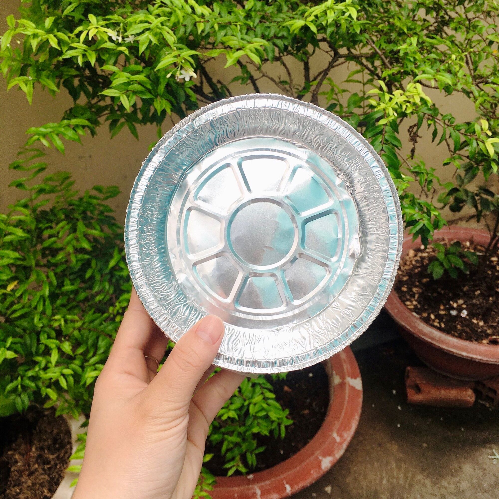 Set 10 Khay Giấy Bạc 18cm Đựng Thức Ăn
