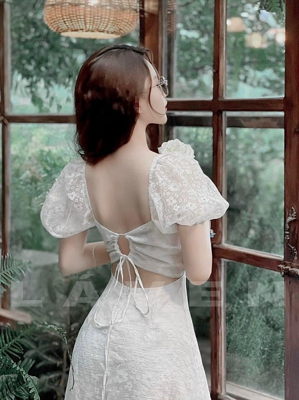 Đầm body tay phồng