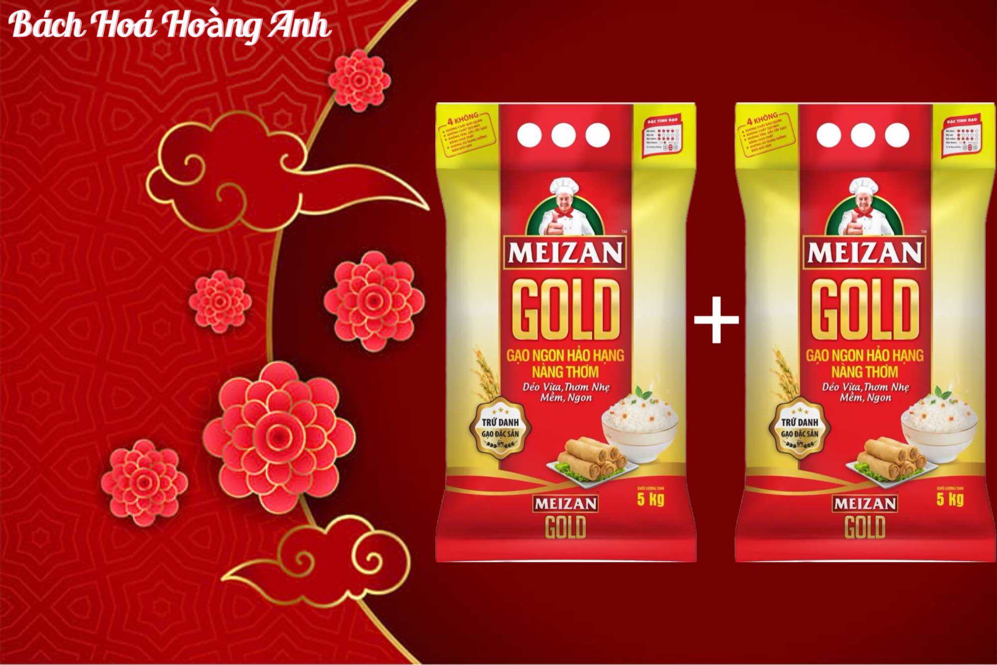 Combo 2 túi 5kg Gạo Ngon Hảo Hạng Meizan Gold - Dẻo vừa mềm cơm ( DT8 )