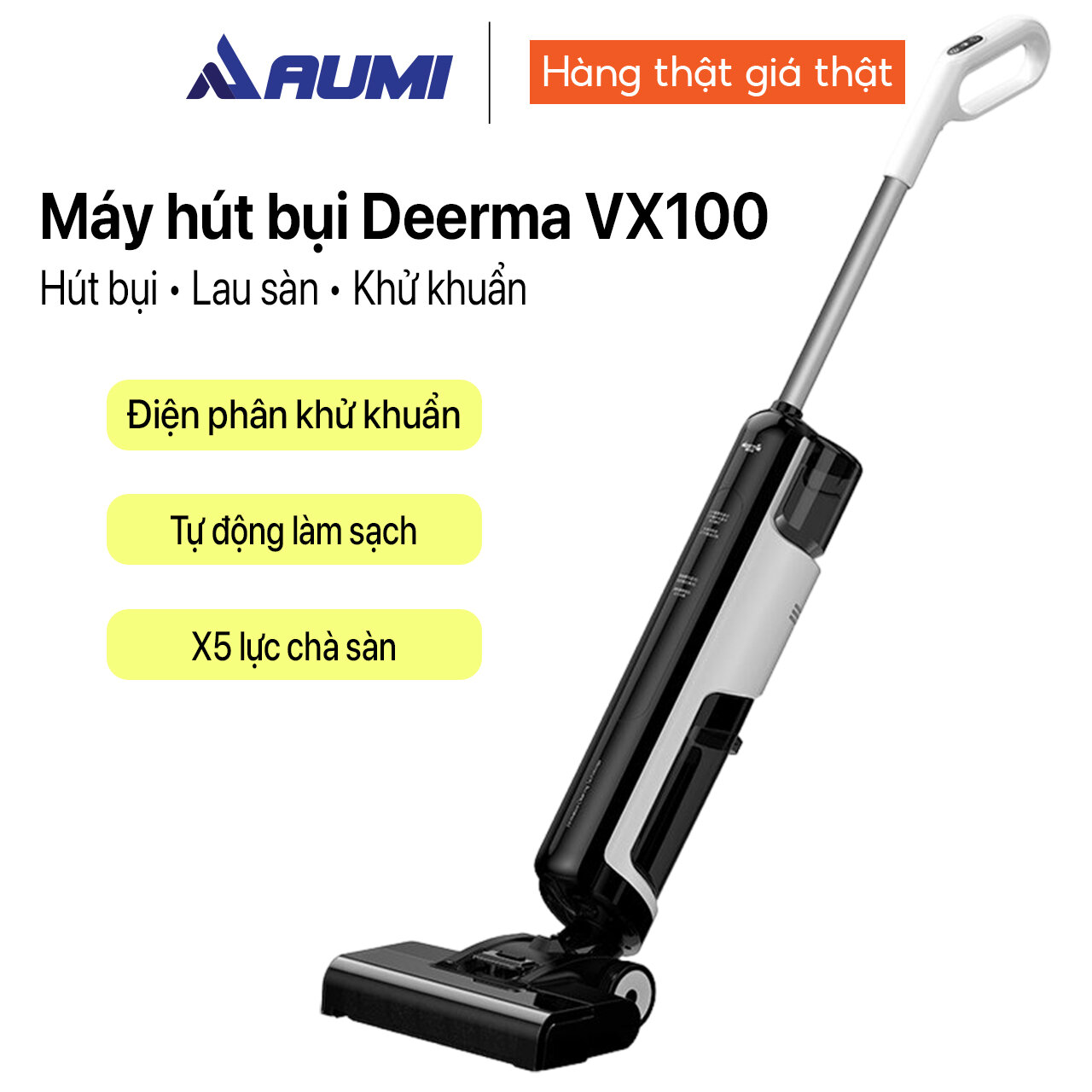 Máy hút bụi lau sàn không dây đa năng deerma vx100