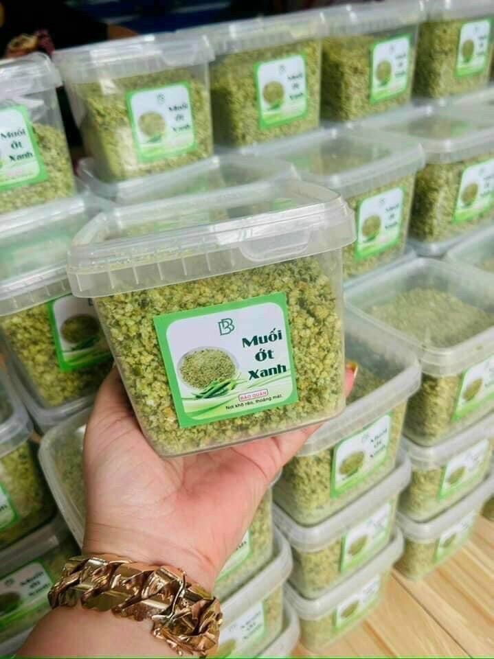 500gr muối ớt xanh hộp vuông
