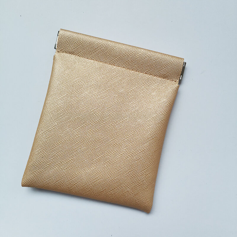 Ví đựng tiền lẻ chất da pu đáng yêu mini tự đóng miệng lò xo túi đựng tai nghe ví đựng tiền nhỏ ví đựng tiền xu