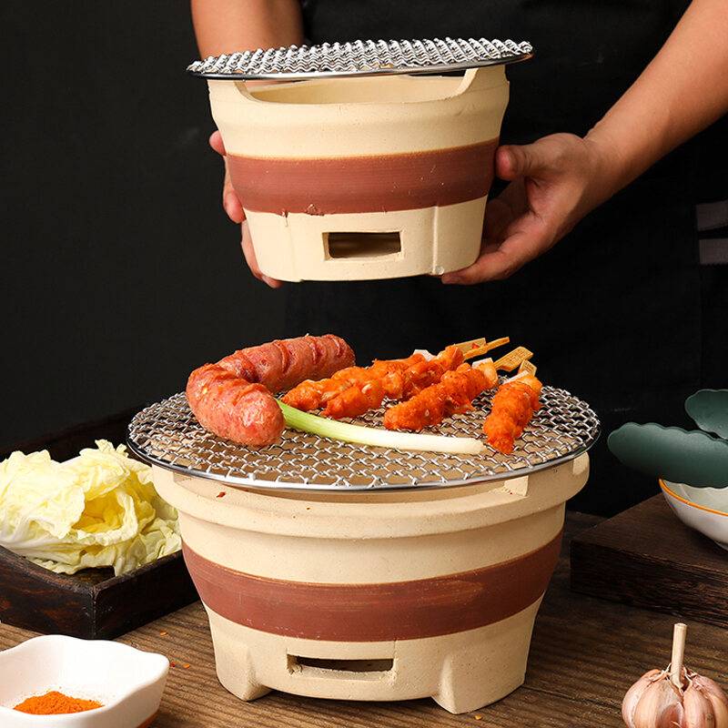 Truyền Thống Đất Sét Bếp Nấu Ăn Ngoài Trời Nướng Than Khu Vườn Nhà Đảng Nhỏ Bếp Gốm Ấm Trà Rang Xiên Que