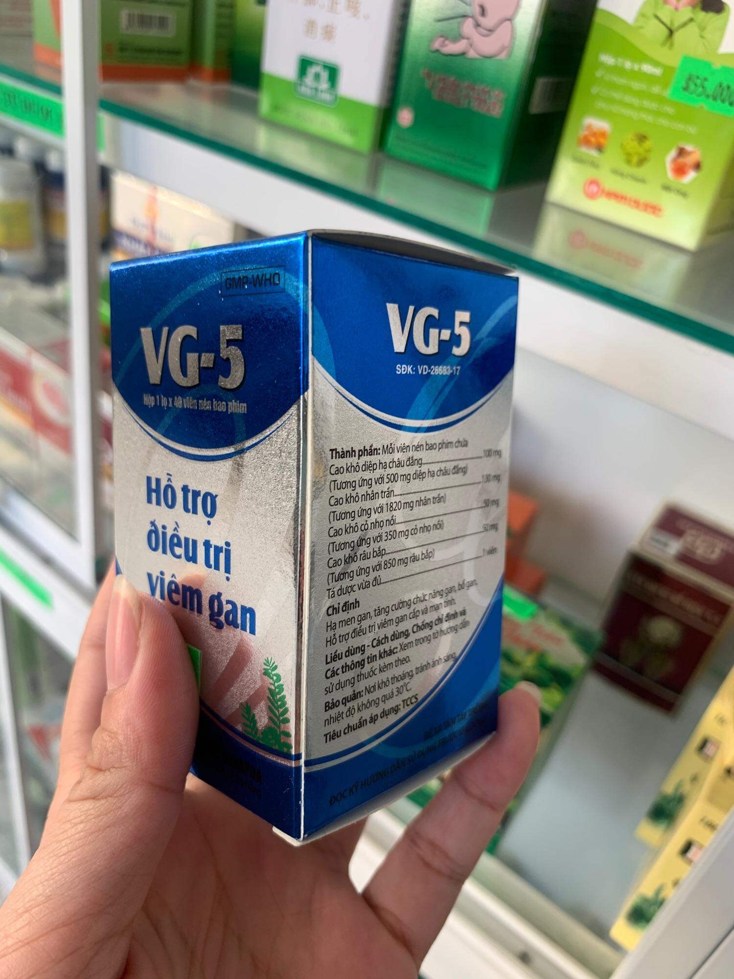 VG5 LỌ 40 VIÊN HỖ TRỢ MÁT GAN GIẢI ĐỘC HẠ MEN GAN