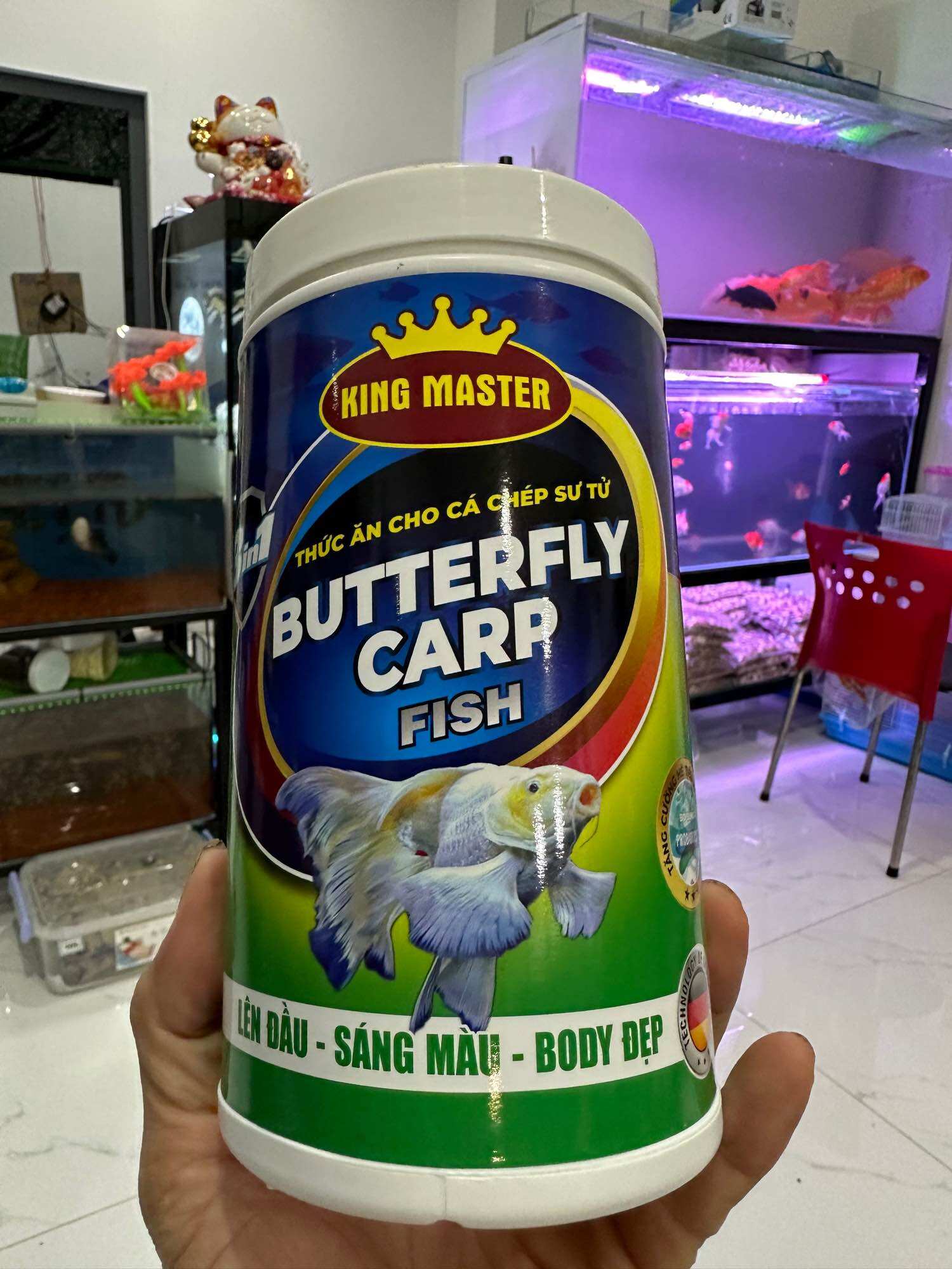 Thức ăn cho cá chép sư tử king master 500g