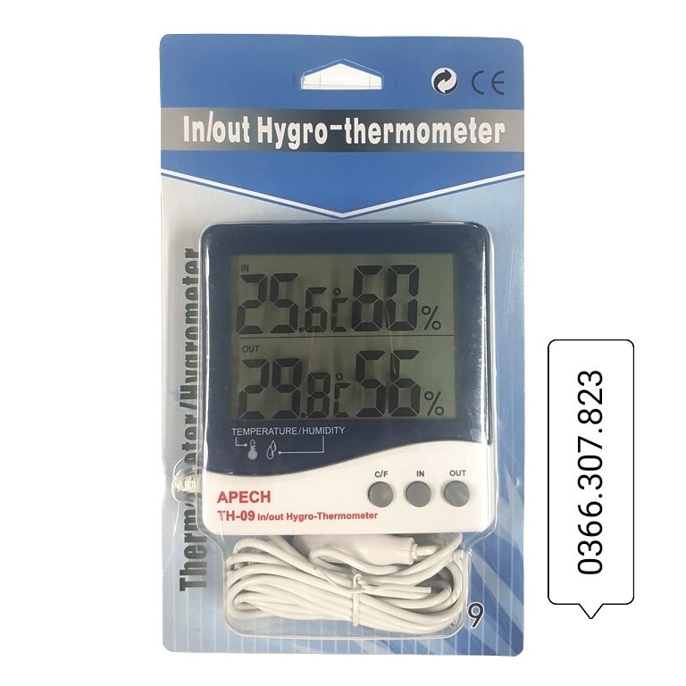 Máy đo nhiệt độ, độ ẩm môi trường APECH TH-09