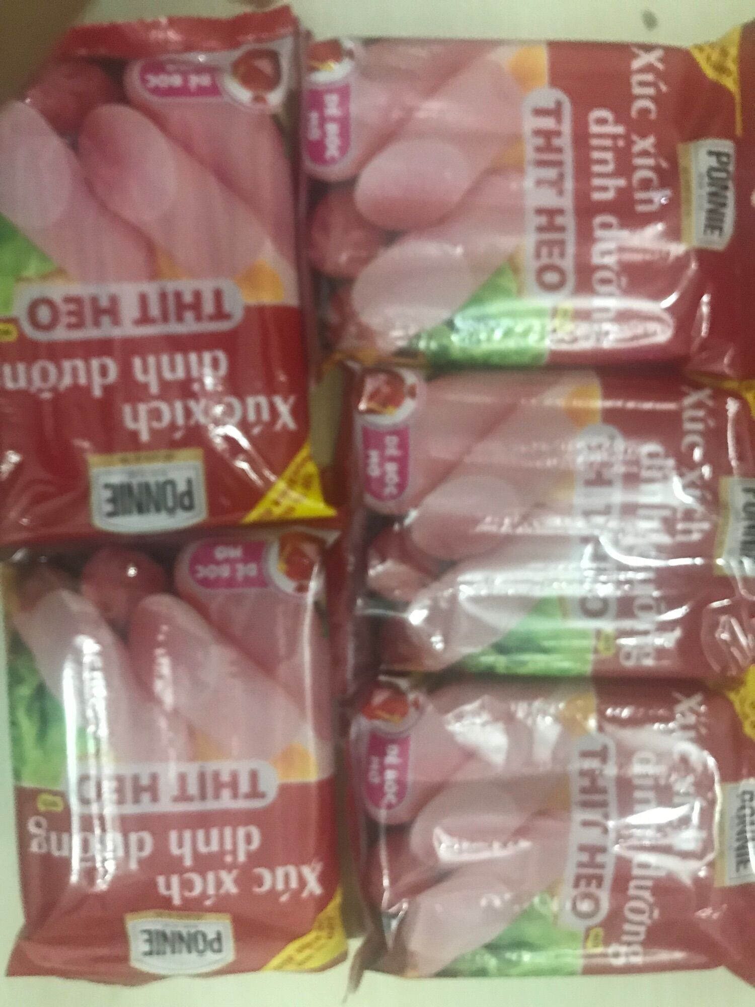 Combo 5 bịch xúc xích dinh dưỡng thịt heo 175gam(5câyx35gam)
