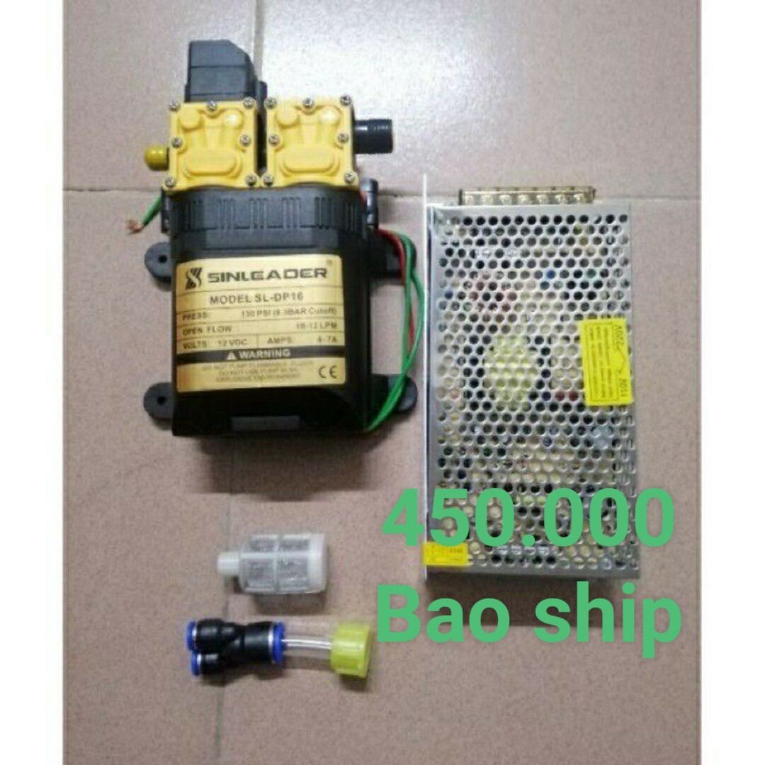 Bơm đôi sinleader 12 24v 20lít/p phun sương, tưới cây,  phun thuoc sâu