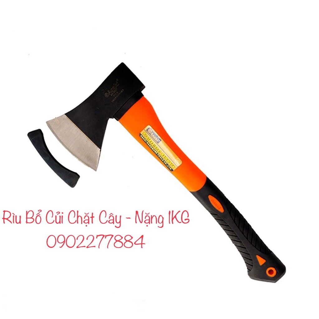 Búa rìu đa năng asaki japan bổ củi, chặt cây, cứu hộ cán siêu bền