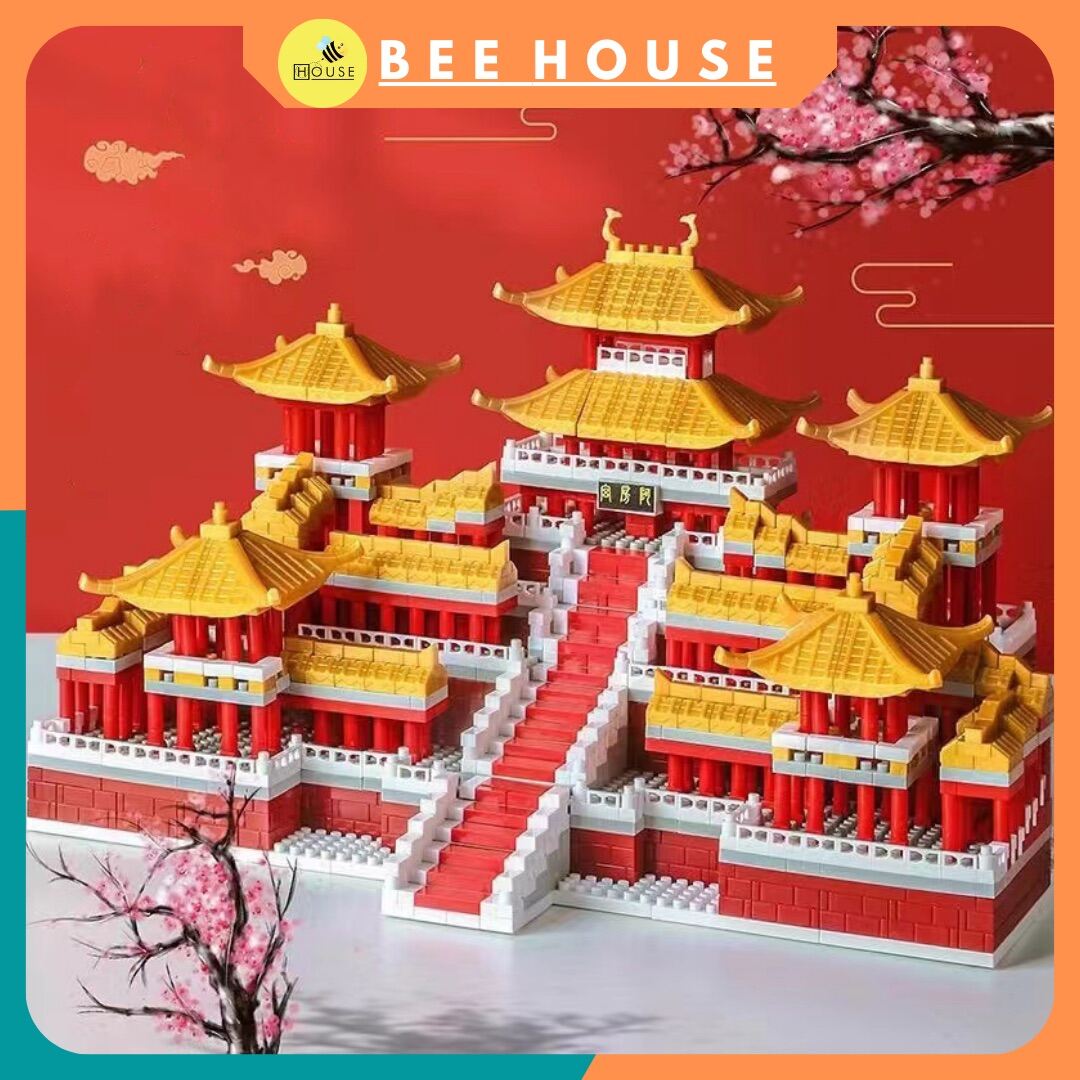 [HOÀN TIỀN  6%]Bộ đồ chơi xếp hình lắp ráp bộ ghép hình mô hình kiến trúc phong cảnh cổ đại trung qu