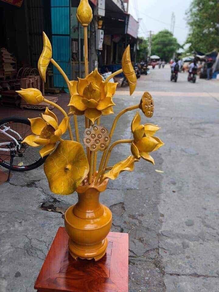 Hoa sen gỗ mít 15 cành