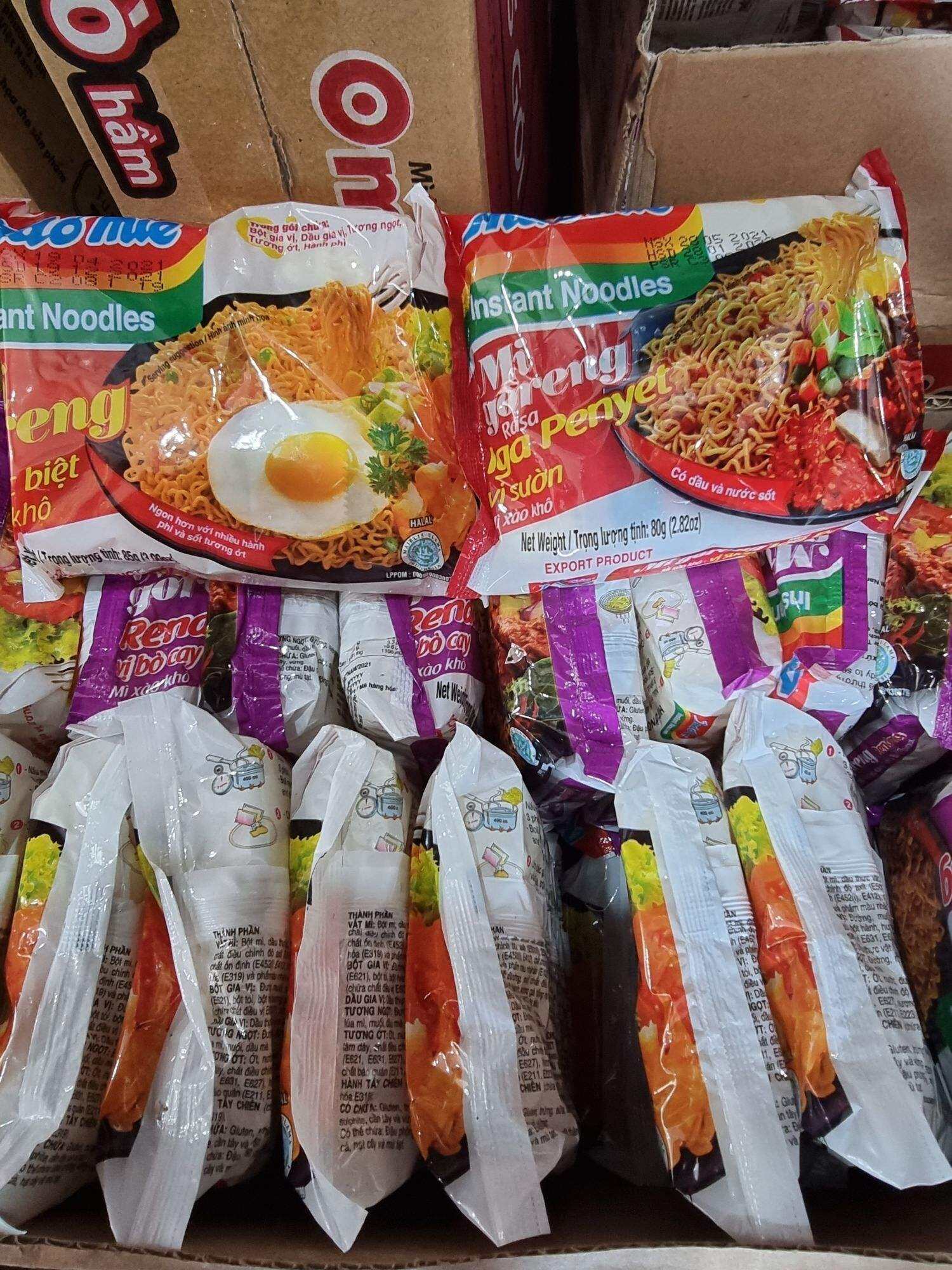 Thùng 40 gói mì trộn Indomie mix 2 vị: đặc biệt, sườn