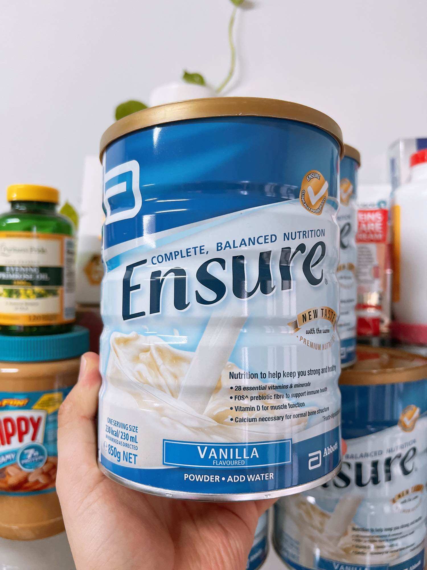 Sữa bột Ensure Vani 850g Úc.