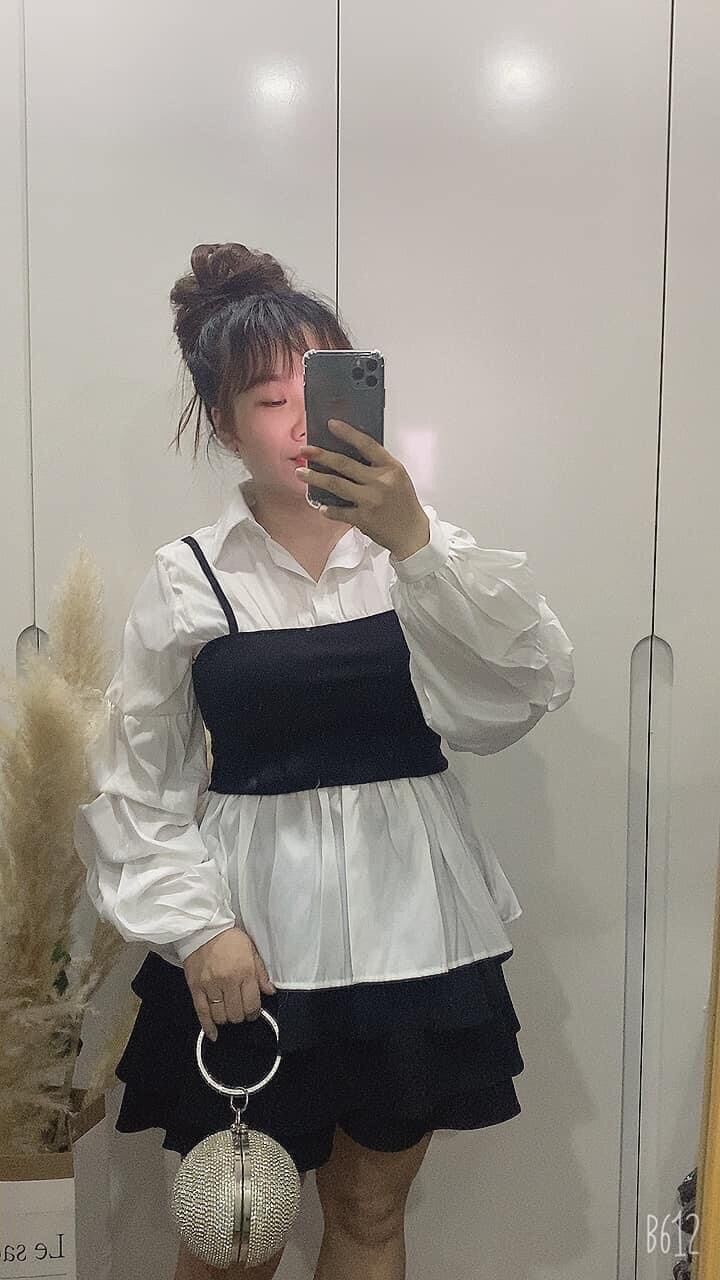 Áo sơ mi phối yếm bigsize 50-90kg có size