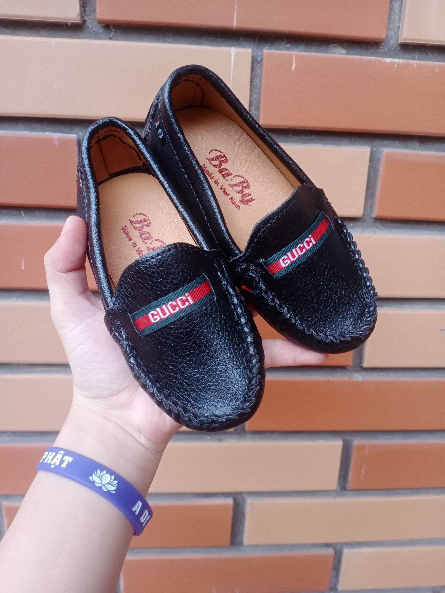 giầy lười da trẻ em bé trai từ 1 đến 8 tuổi gucciii baby