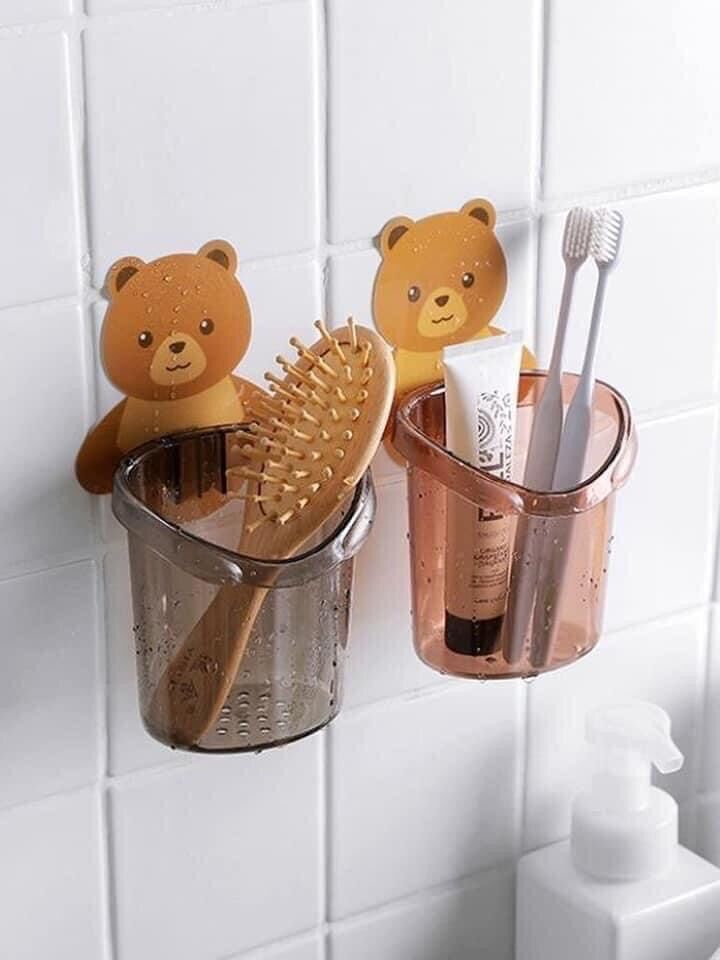 Cốc gấu đựng bàn chải đánh răng đa năng
