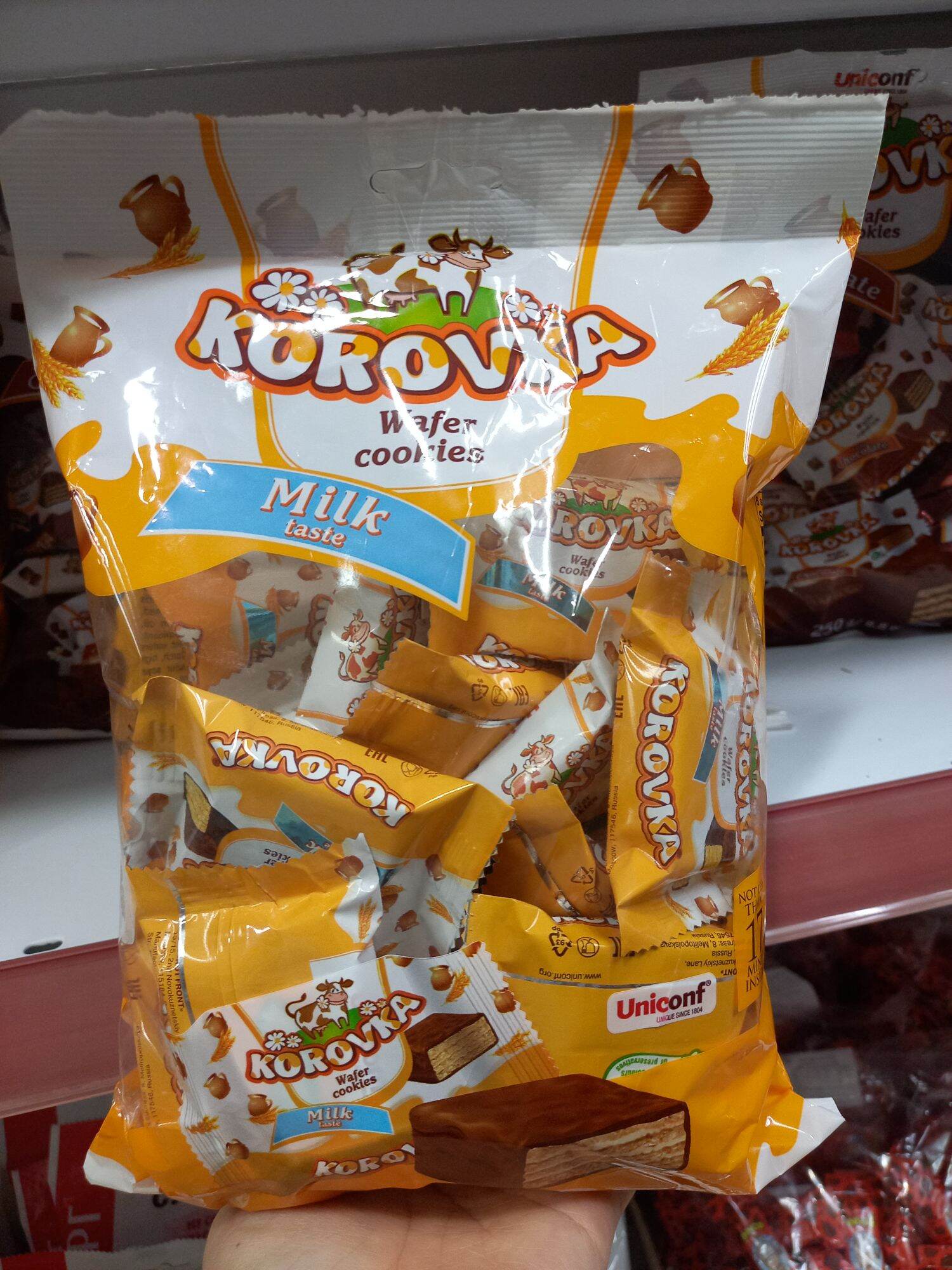 Bánh xốp Korovka 250gr Nhập khẩu Nga vị vani sữa