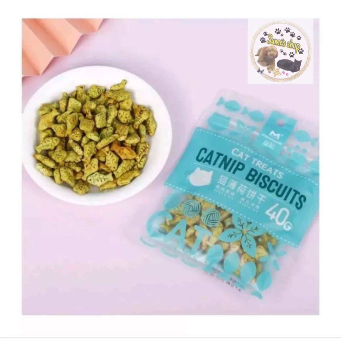 Bánh cá cho mèo Catnip Biscuits gói 40gr