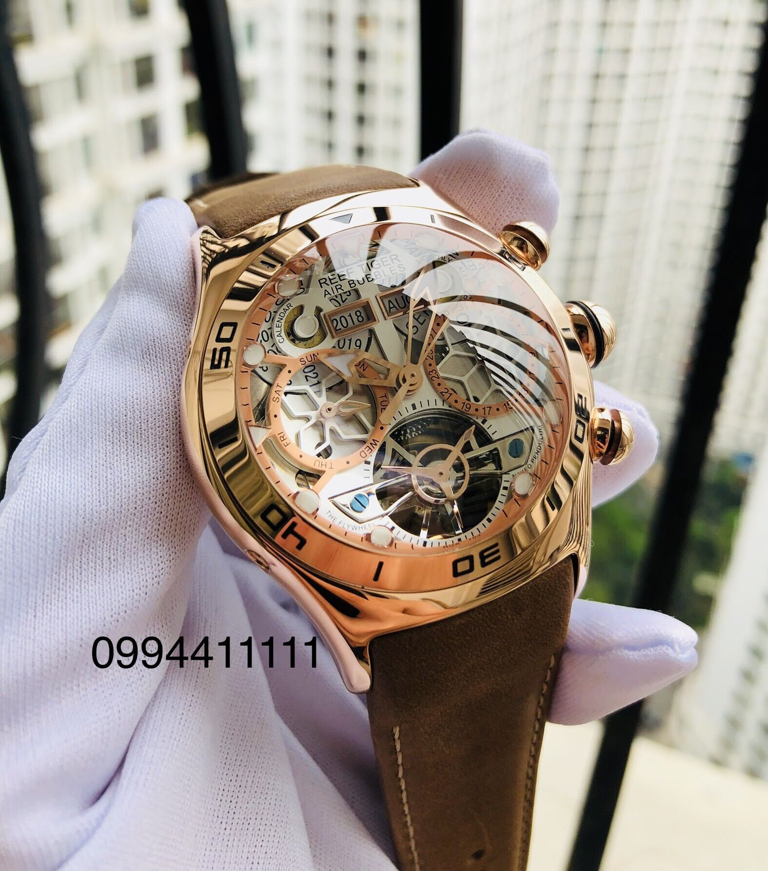 Đồng hồ nam Reef Tiger rga703 vàng