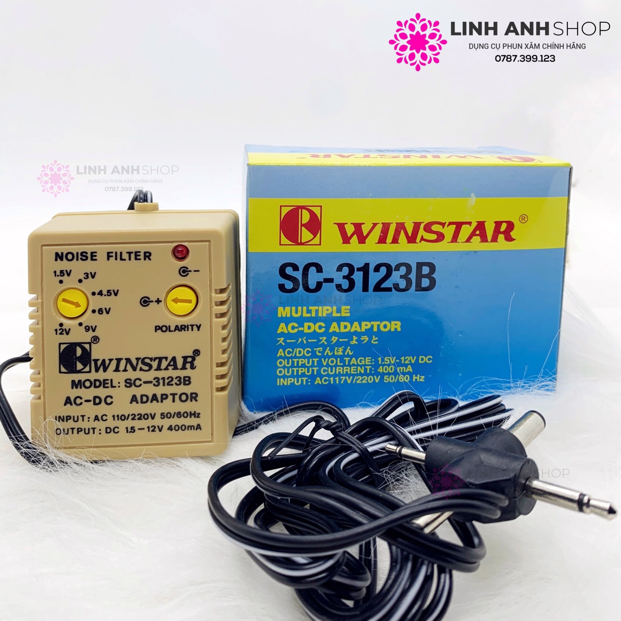 Ổn Áp Đổi Nguồn Winstar SC-3123B Phun Xăm Cao Cấp