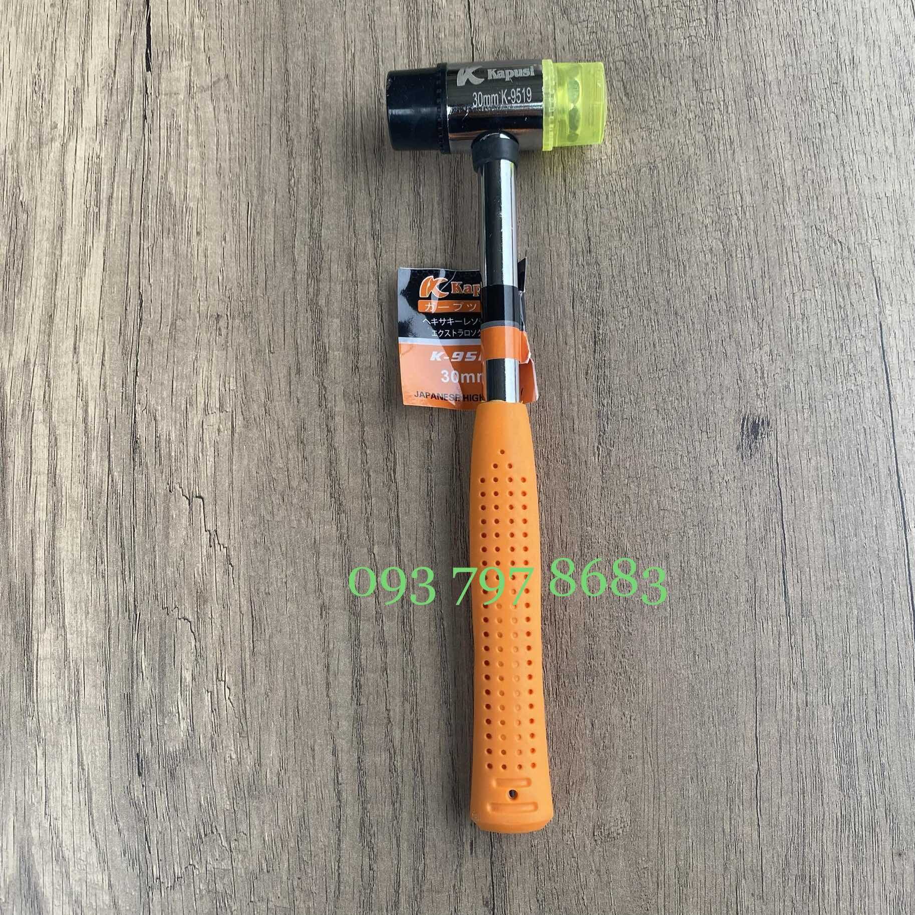 Búa cao su đa năng 2 đầu vàng đen kapusi Nhật Bản