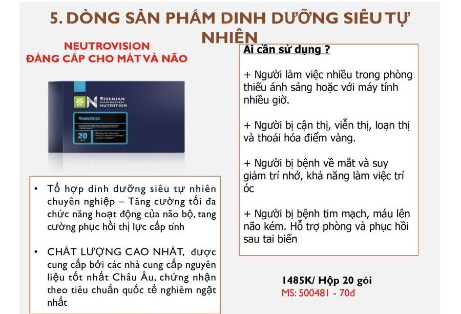 [Hỗ trợ mắt não] bổ não và mắt Neurovision Siberi
