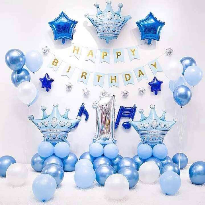 Sét bong bóng trang trí sinh nhật cho bé tại nhà chủ đề vương miện👑👑👑👑👑👑