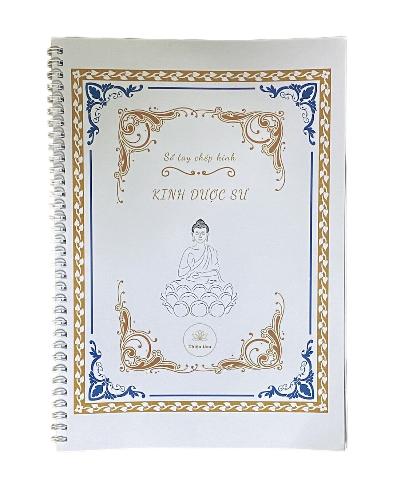 [HCM]TẶNG BÚT CHÉP KING - SỔ CHÉP KINH CHỮ IN MỜ DƯỢC SƯ CAO CẤP KHỔ A4