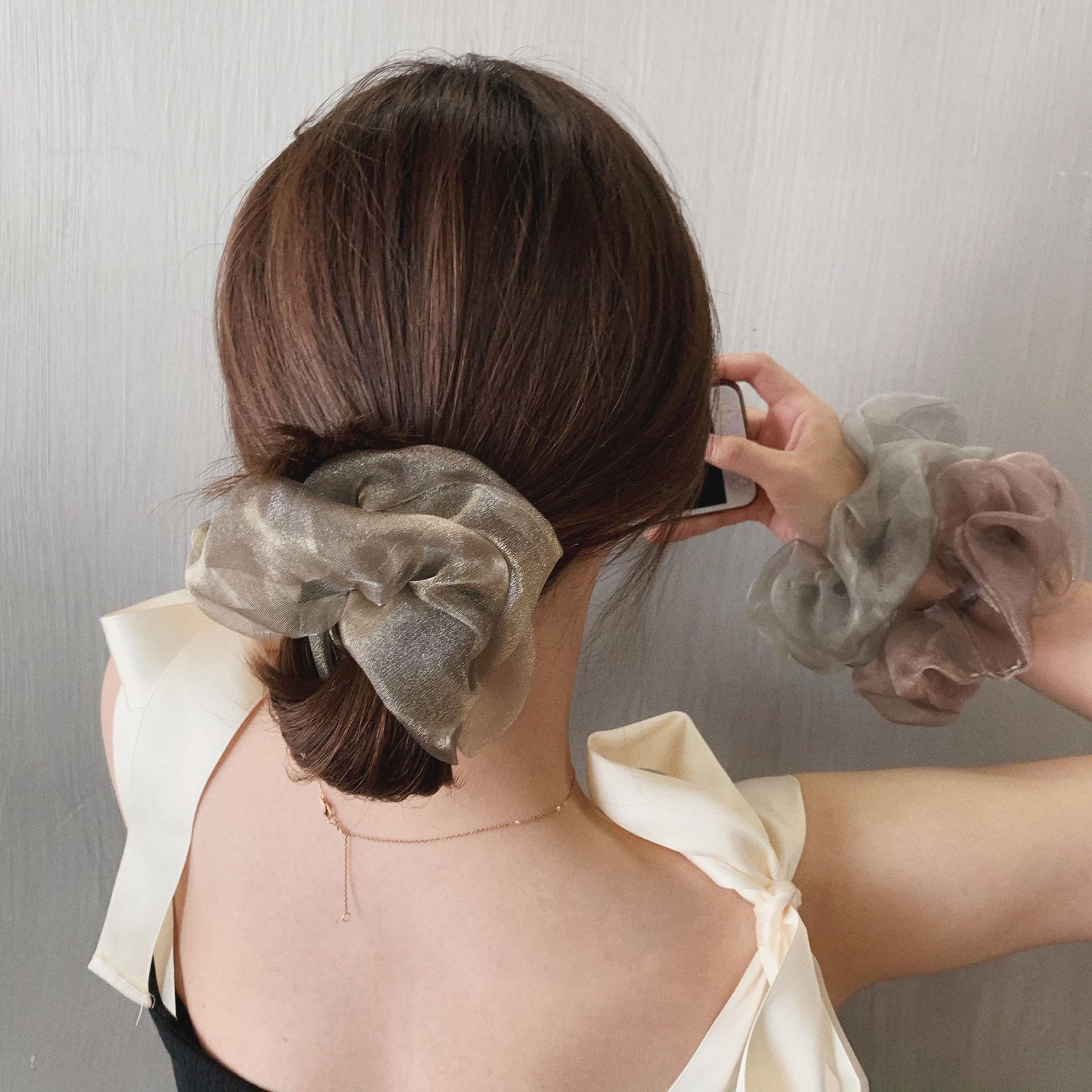 Dây buộc tóc phồng bồng bềnh tiểu thư