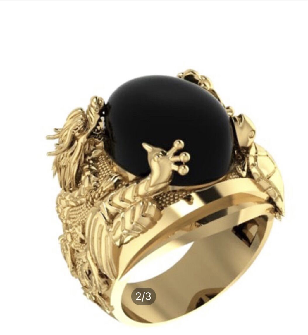 Nhẫn nam tứ linh mạ vàng 18k - RM01072