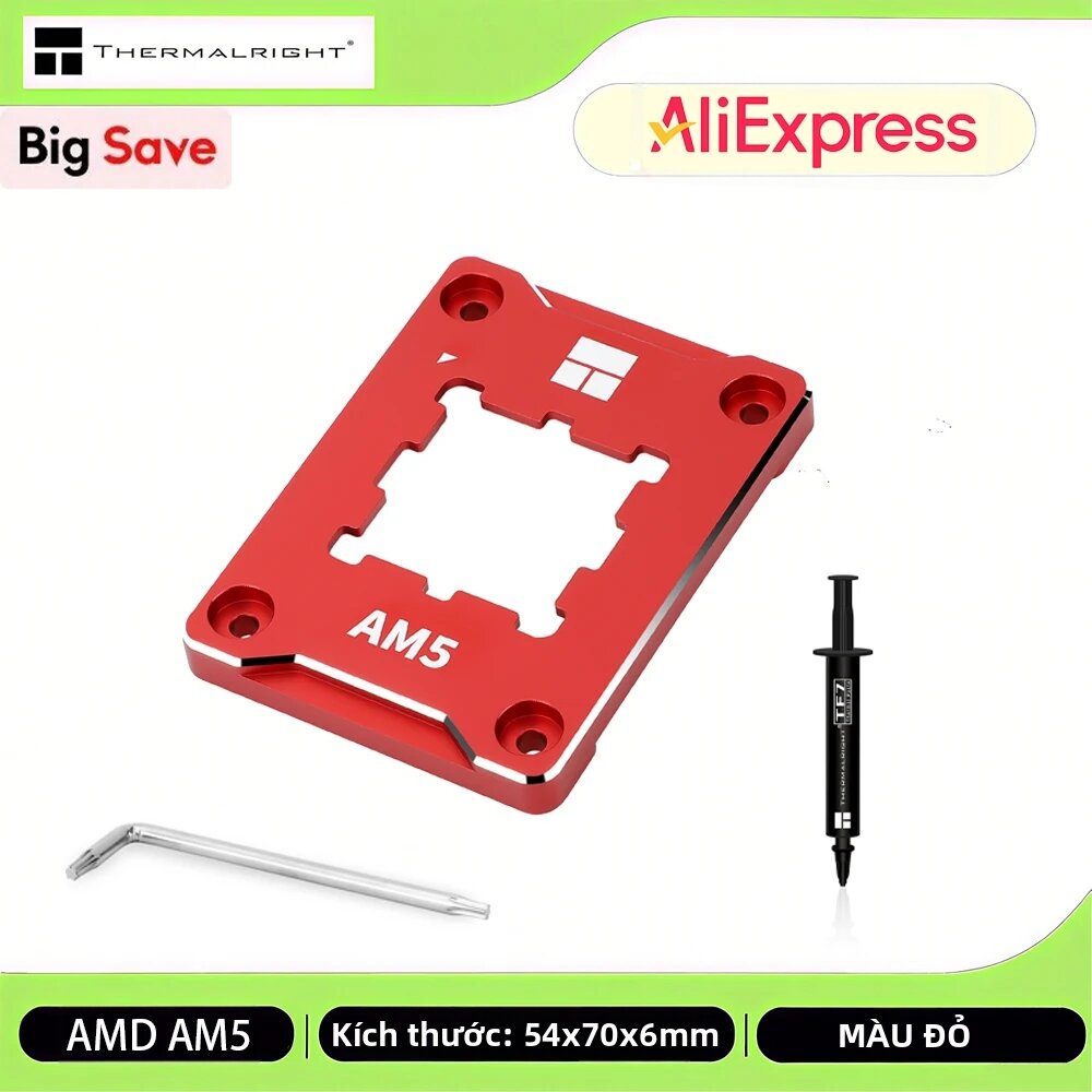 Thermalright | Thermalright AMD AM5 BCF Đen/Đỏ Khung Chỉnh Sửa Độ Cong CPU Chống Cong Chống Cong Tấm Ép Khung Cho Máy Tính Làm Mát & Dụng Cụ Giá 161,600 Đồng*Miễn phí vận chuyển