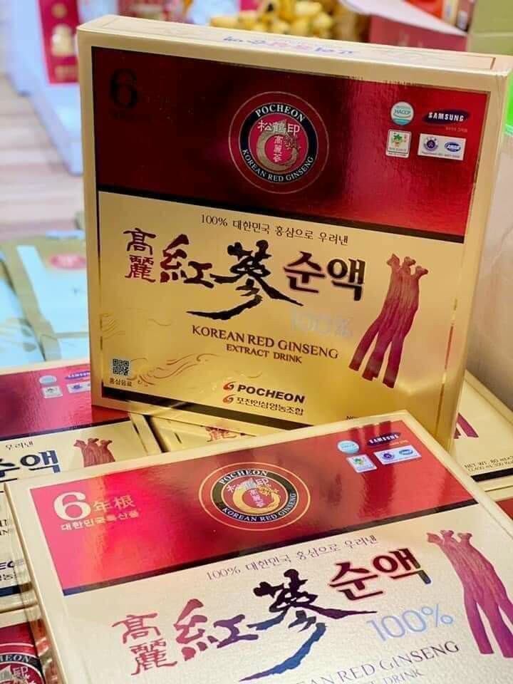 NƯỚC HỒNG SÂM KHÔNG ĐƯỜNG POCHEON