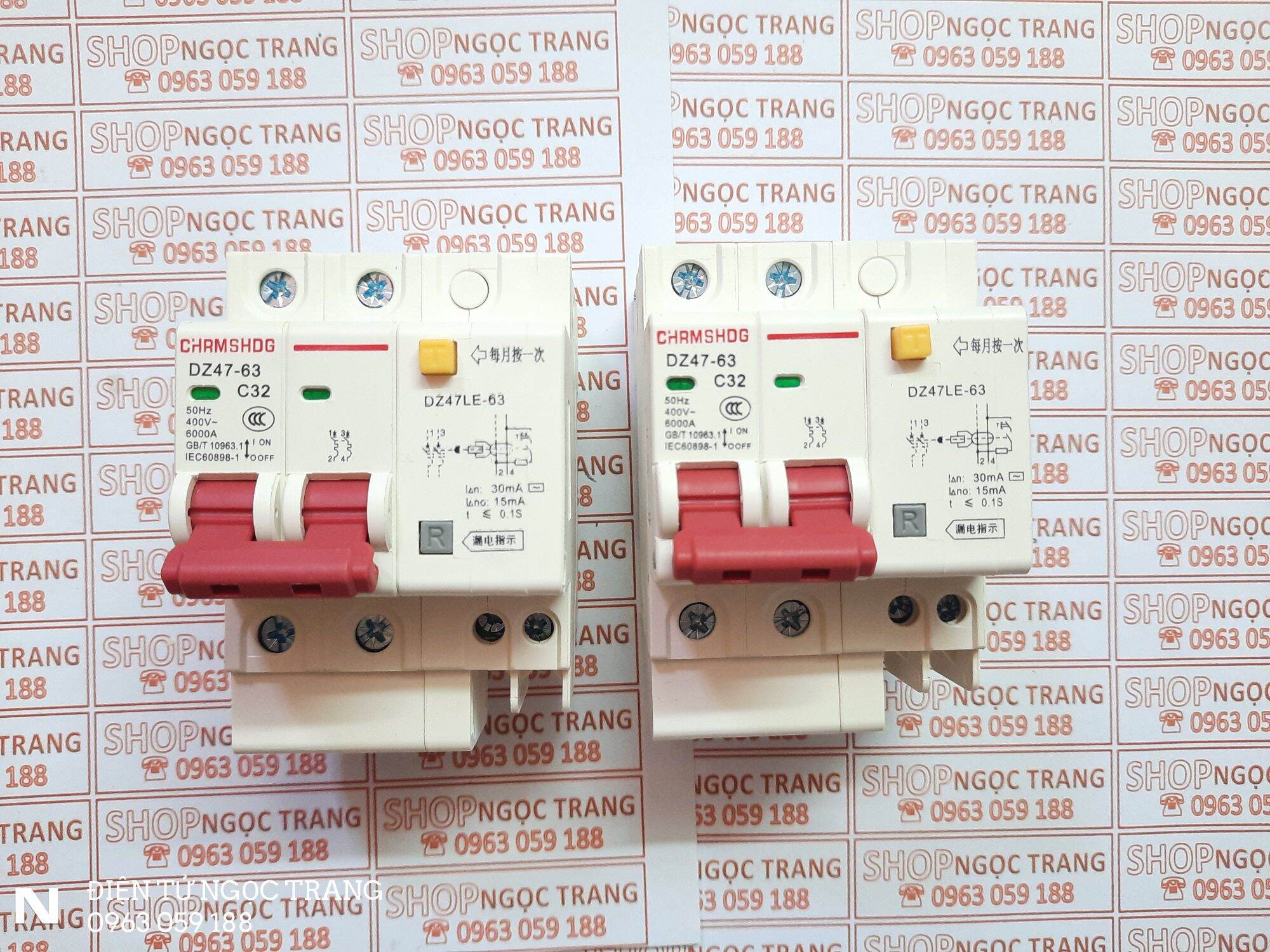 Aptomat chống giật 2 pha c32a giá 1 cái