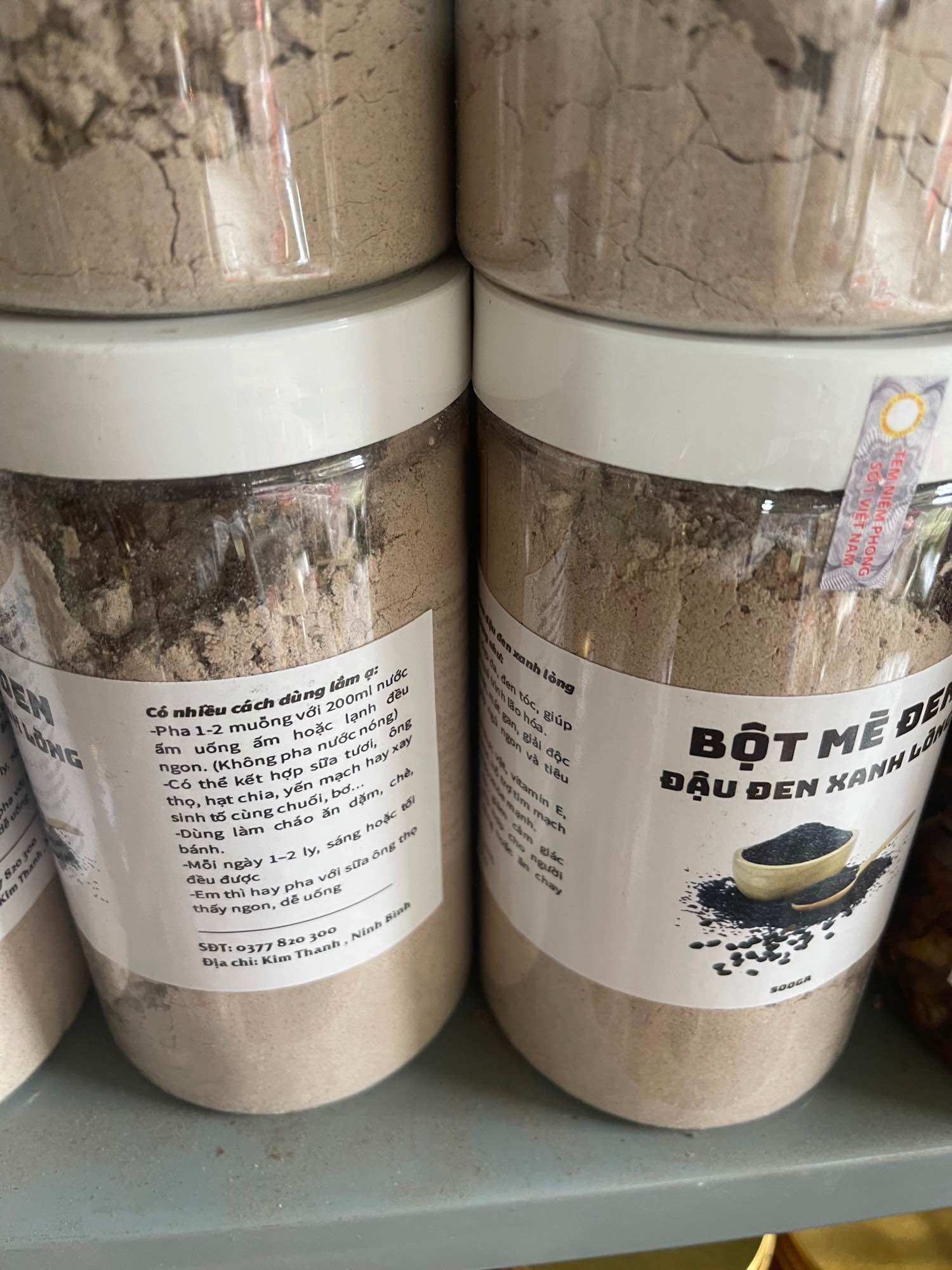 Bột đậu đen mè đen 500g -1kg
